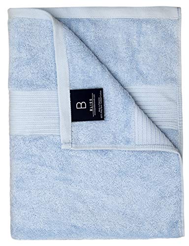 Image of Luxury Oversized Bath Towels | 650 GSM, 34 inch x 56 inch | Hotel Quality, Soft & Highly Absorbent | Quick Dry, Thick, Combed Cotton Bathroom Towels | Sky Blue - 4 Pack
