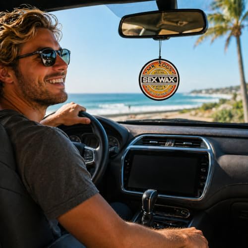 Image of SEX WAX Car Air Freshener | Hanging Long Lasting Scent Car Air Freshener for Auto and Home | Coconut, 2 Air Freshener