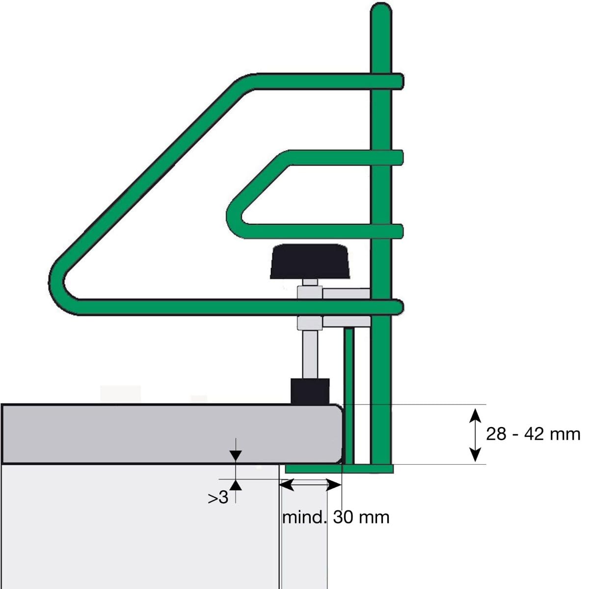 SO-Tech® Dispositivo Sicurezza per Bambini per Piano Cottura da 90 Larghezza: 978 Millimetri/Altezza 140 mm/profondità: 175 mm