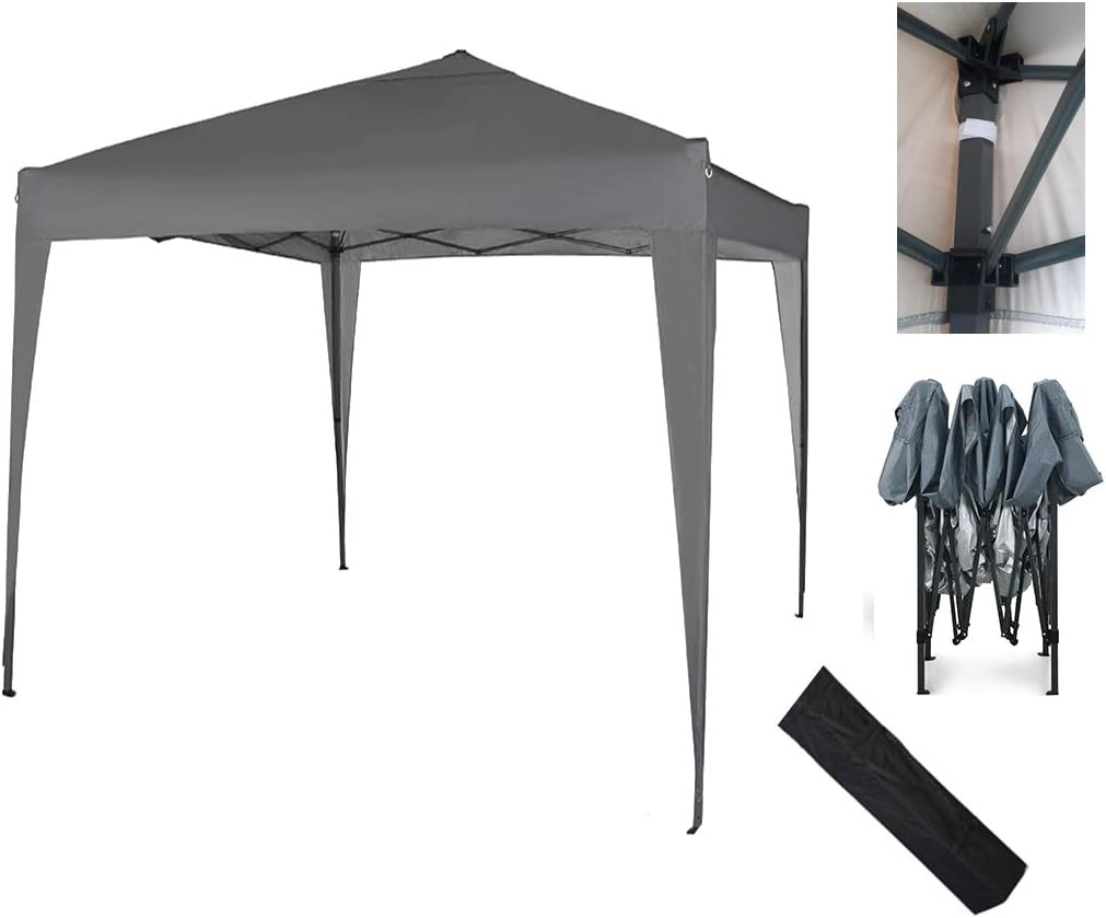 Bonnlo Pop Up Gazebo 2x2m Easy One Person Setup Instant Outdoor Gazebo