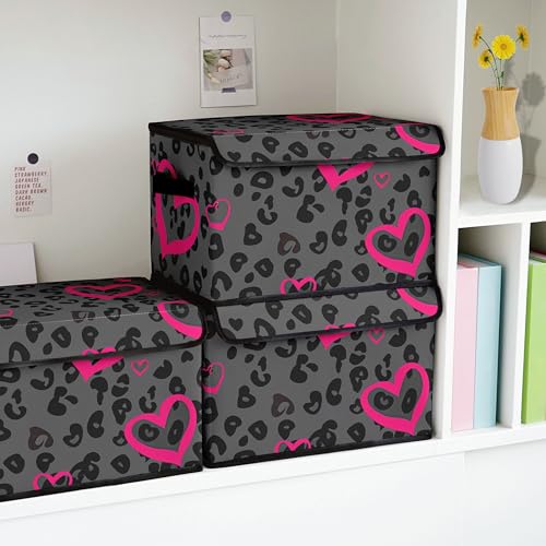 Image of Stackable Clothes Storage Bins with Lids 3 Pack | Closet Organizers Fabric Box for Home and Office,Blanket Clothes Organizers,Under Bed Storage Containers
