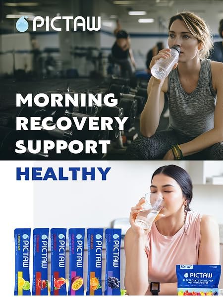 Miniatura 7 de Paquetes de electrolitos en polvo, paquetes de hidratación, variedad de 30 paquetes de barritas, mezcla de bebida líquida diaria IV para alivio de