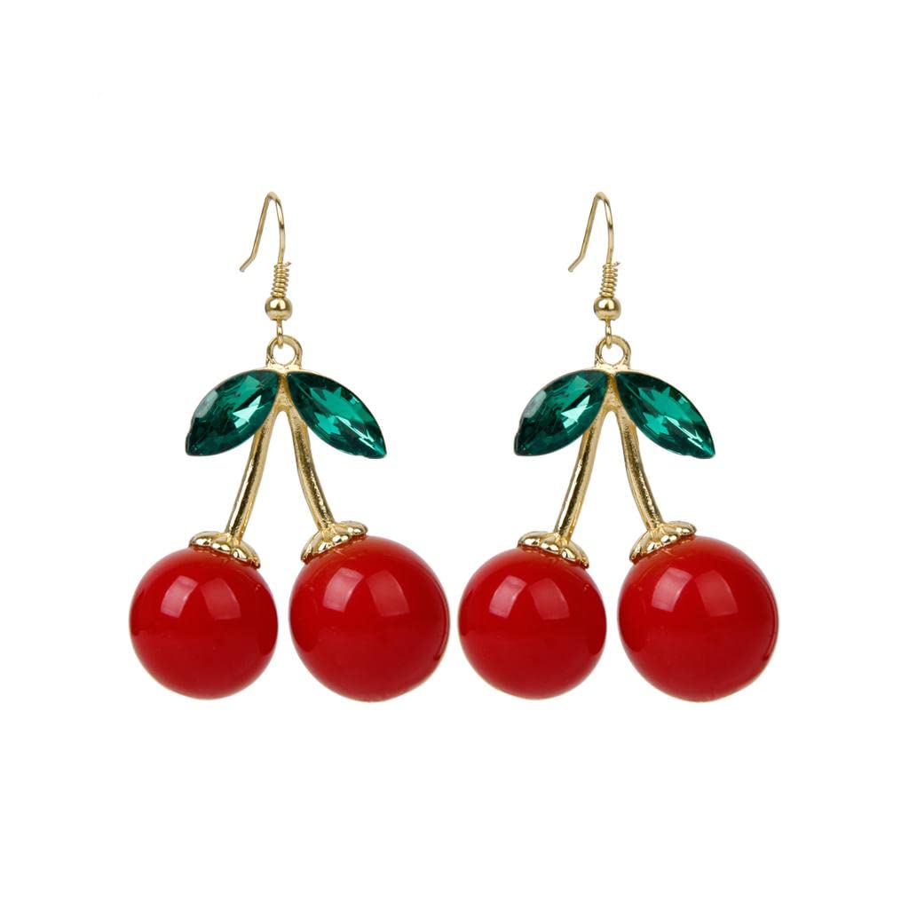LOOM TREE Fashion Cherry Rhinestone Drop Dangles Ear Studs Earrings Cherry Pin Brooch (B09ZPLRHFB) Amazon Price History, Amazon Price Tracker