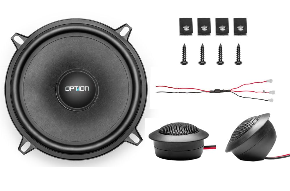 Option BASE-130-2-Wege 13cm Komponenten Lautsprecher-System - 3 Ohm, 86dB, 55 Watt RMS - 1 Paar Auto Lautsprecher
