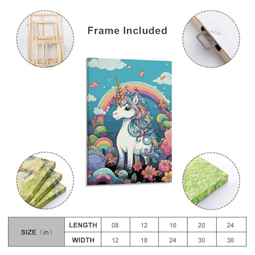 Toile murale de cheval 50x75cm grand format pour décoration murale de chambre - 2