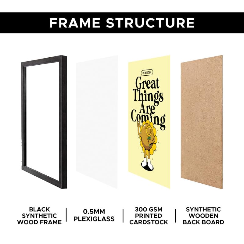 Image of CodersParadise inchGreat Things Are Coming Framed Wall Poster(12x18 Inch)|Motivational Quote Wall Art| Success Mindset & Positive Thinking Decor|Ready-to-Hang Frame for Office, Workspace, Bedroom & Home