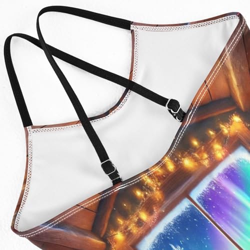 Winter Cabin Deer Girls Swimsuit Bathing Suit Swimsuits One Piece Summer Beach Swimwear4