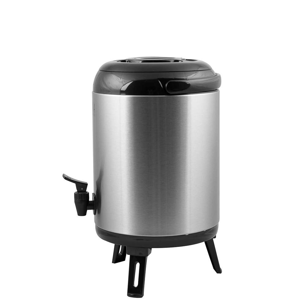Bama Conterneur Isotherme avec Robinet 10L Portable Inox pour boissoins chaud ou froid Conservation 6h chaud, 8h froid