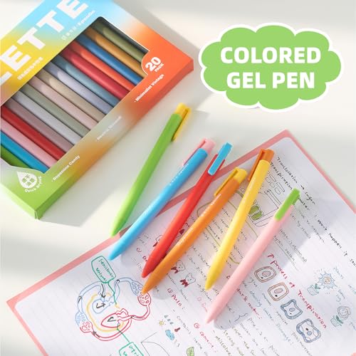 Gel Pens 20 Colors, Bolígrafos de Gel 0.7mm de Punta Fina miniatura 6