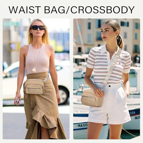 Image of CLUCI Anti Theft Crossbody Bags for Women Travel Small Crossbody Bag Purses for Women RFID Nylon Belt Bag