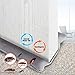 USUKUE Twin Door Draft Stopper, Under Door Bottom Seal Strip Noise Blocker for Door Insulation and Soundproofing, 42 inch Length Adjustable Suitable for Interior Doors Gap Less Than 2 Inch