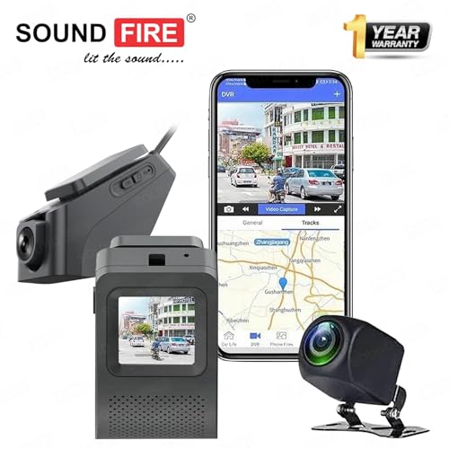 Image of SOUND FIRE A15 1080p Cloud DVR 4G LTE Dual Channel Car Dash Cam with Wide Angle View|G-Sensor|WiFi Hotspot|Live GPS Tracker|App Playback & Share|Loop Recording|Live Video Streaming