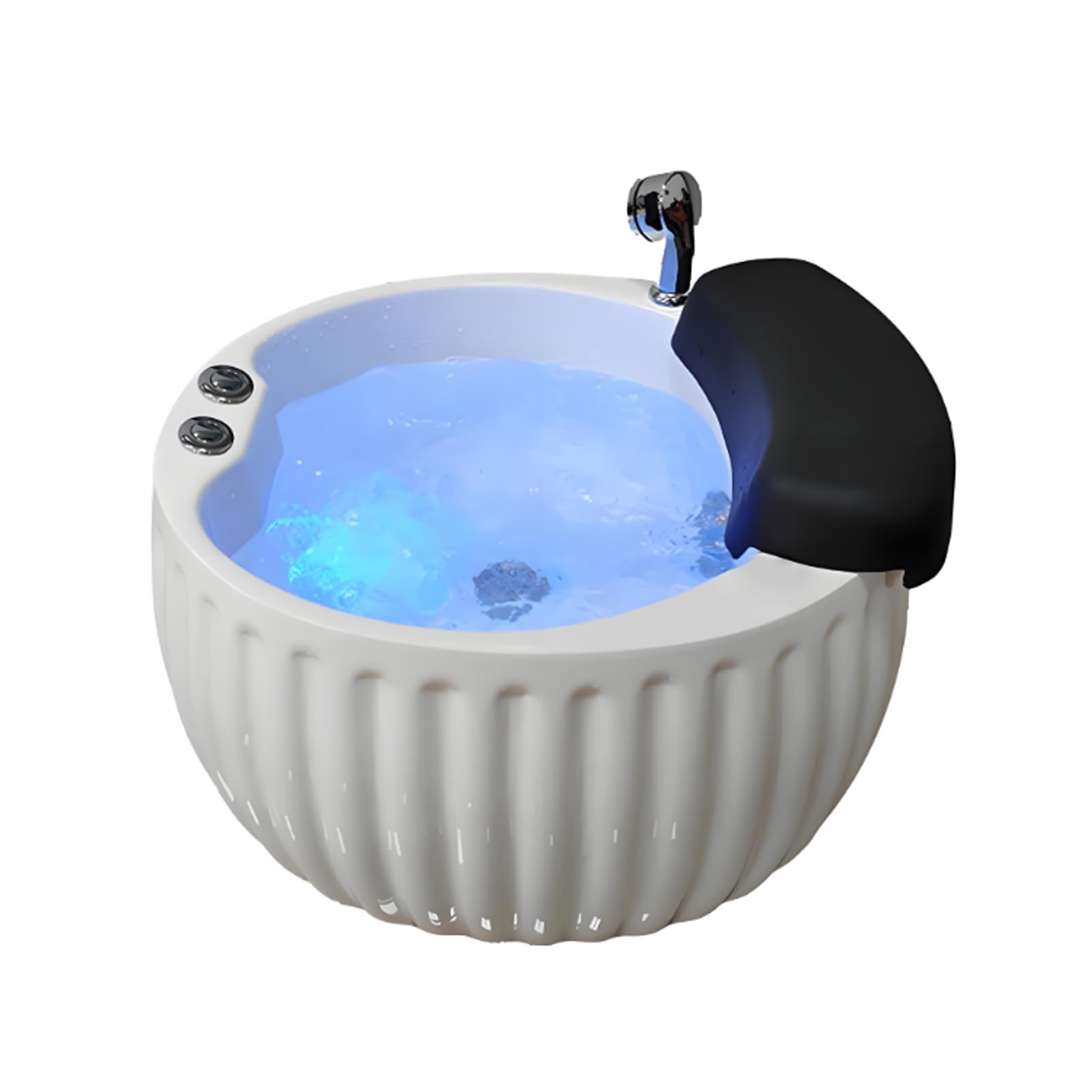 AYHARYLH Acrylic Footbath Spa Foot Bath Pedicure with Heat and Massage Colorful Lamp Footbath Used in Beauty Salons and Nail Salons Round Footbath (