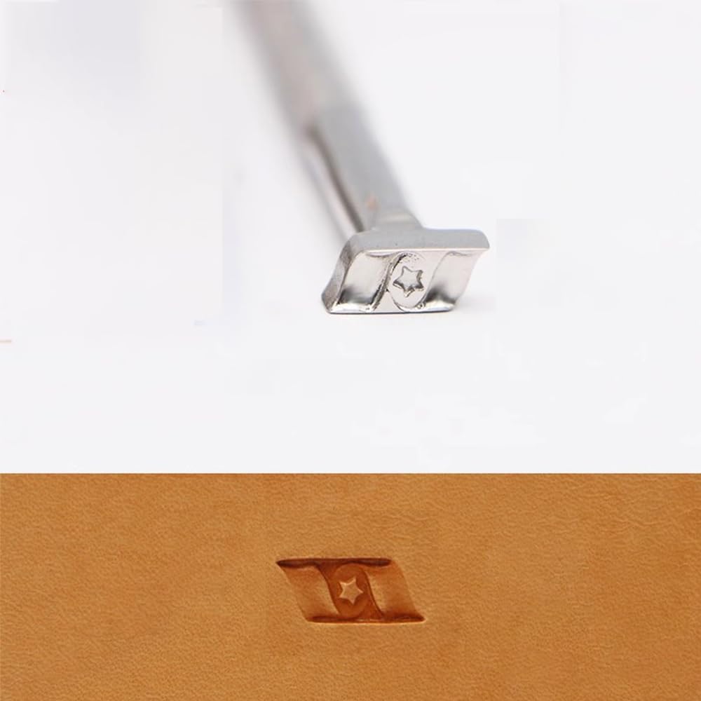 Leather Stamps Pentagram Border Stamp 304 Stainless Steel Stamping Tool Professional Leathercraft Carving Tools
