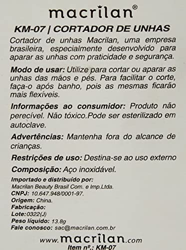 Macrilan Cortador De Unhas - Km-07
