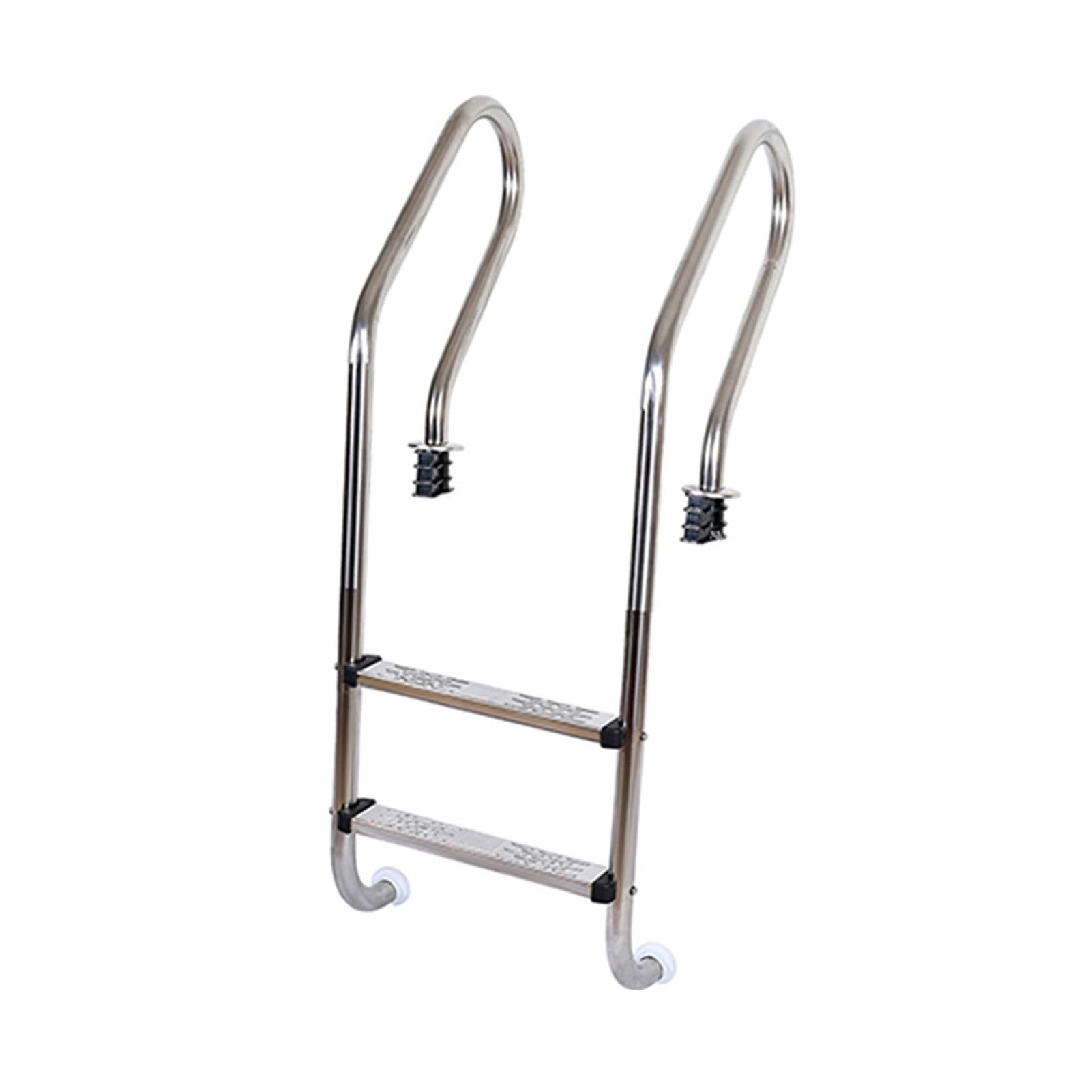Scaletta per Piscina, corrimano in Acciaio Inox Integrato, Portata 250 kg, Adatta per Piscine e parchi Acquatici (2 gradini)
