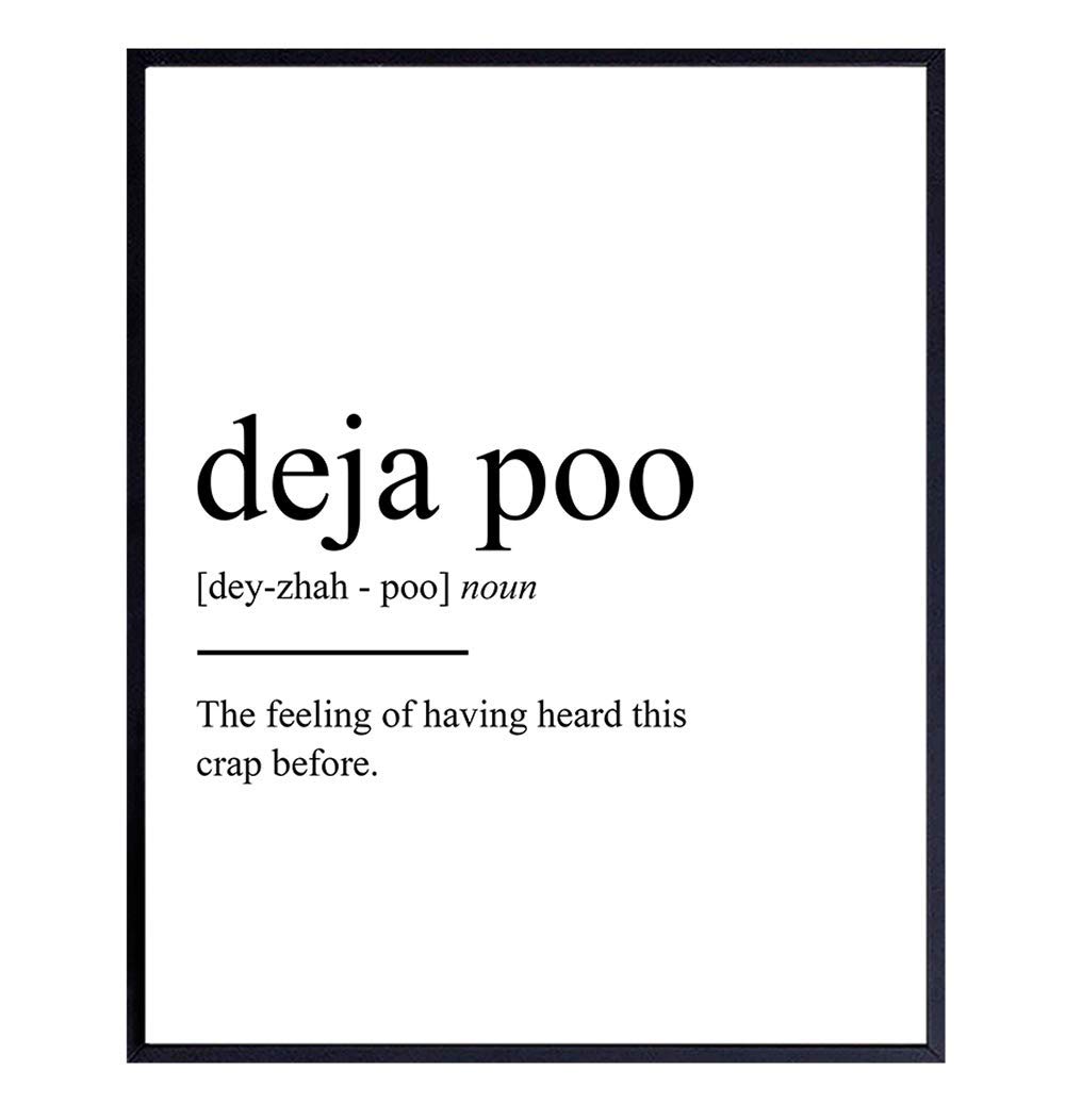 Funny Bathroom Print Typography - Makes a Perfect Humorous Gift and Great Stylish Home Decor for Bath - 8x10 Photo - Unframed