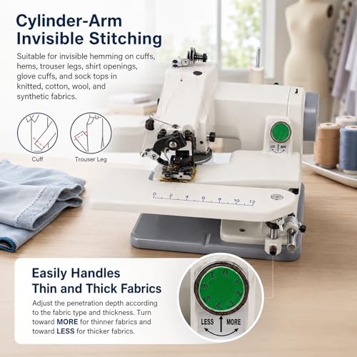 Machine à ourlet à point invisible avec pédale pour chaussettes - 5