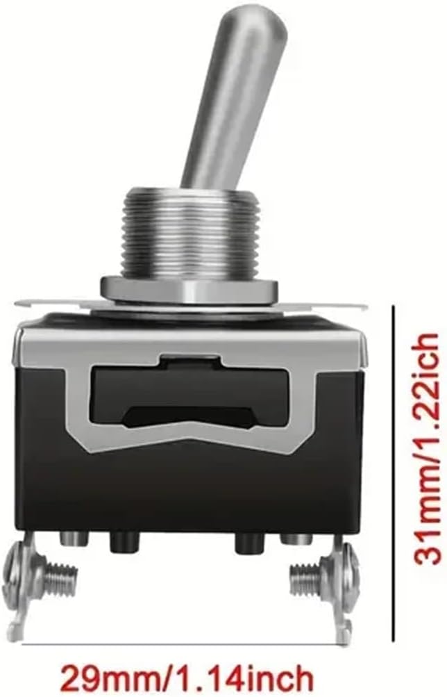 GUMMMY 5Pcs Heavy Duty Car Boat Rocker Toggle Switch 15A 250V 2Pin SPST ON/Off Rocker Switches with Waterproof Boot spst Rocker Switch