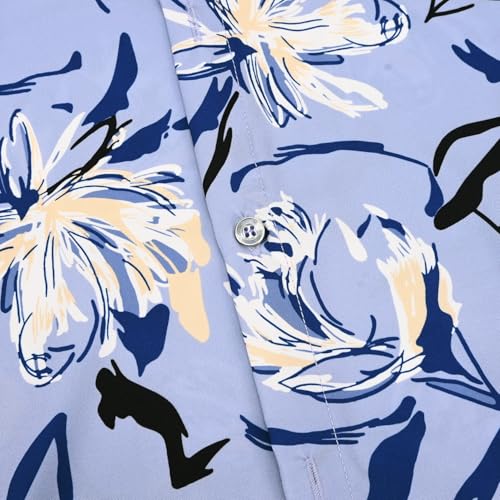 Image of Hawaiian Shirt for Men Tropical Shirts Summer Beach Button Down Short Sleeve Luau Aloha Floral Cruise Vacation Outfit 2026
