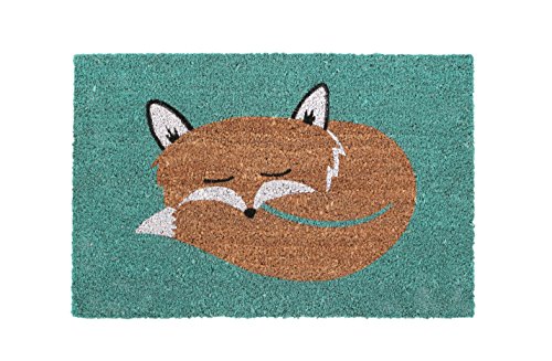 Premier Housewares Paillasson en Fibre de Coco Motif Renard 60 x 40 cm