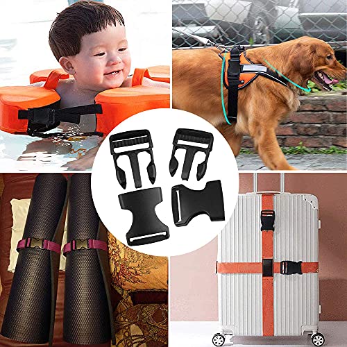 klickverschluss 20 Stück, Side Squeeze Buckle Ersatz steckschnalle, Plastikschnalle für Gurtband, 6 Größen zur Auswahl: 20mm