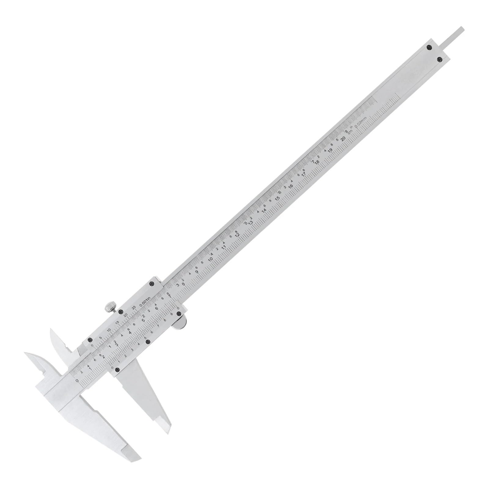 Calibrador Vernier métrico Imperial de Doble Escala, calibrador Vernier Deslizante de Acero al Carbono, Regla, Herramienta de Medida, 150mm, 200mm, 300mm, 1 Uds.(Size-200mm)