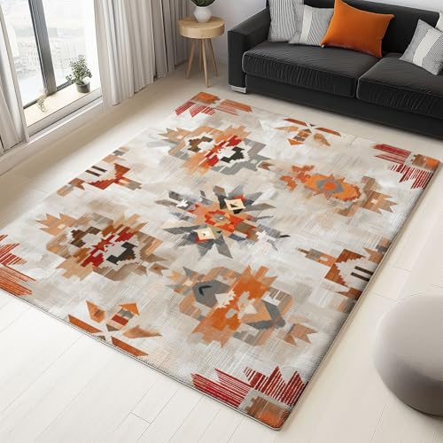 alfombras largas para pasillos TPR Antideslizante Tejido denso, Alfombra Seguras duraderas y cómodas Suave Geométrico Étnico Retro Decorativo Tela Simetría, para Habitaciones Infantiles 90 x 150 cm