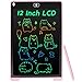 Coolzon Tavoletta Grafica LCD Scrittura Colorato 12 Pollice, Elettronica Lavagna Cancellabile da Disegno con Penna, Portatile Lavagnetta per Bambini Digitale Ewriter con Pulsante Elimina, Rosa