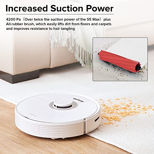 Roborock Q7 Max+ Aspirateur Robot Laveur 4200 Pa avec Station de