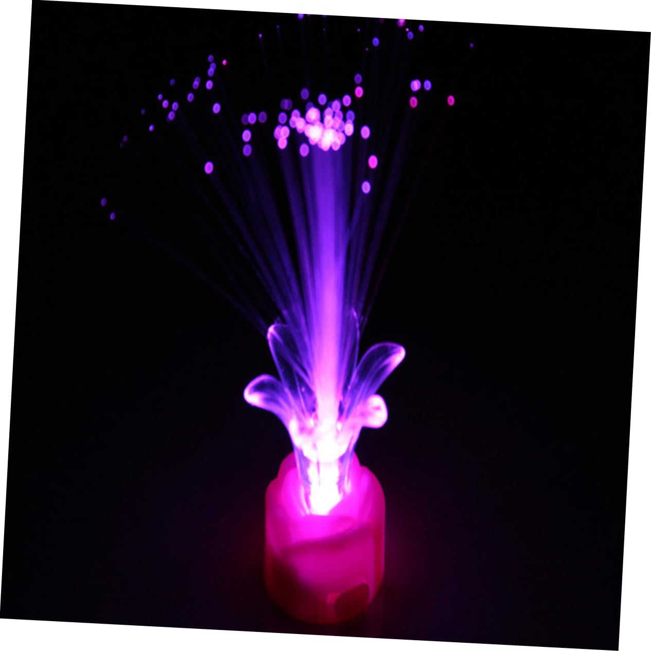 jojofuny 10 Pcs Led Rose Fiber Optic Night Light Fiber Optic Flower Lamp for Wedding Centerpiece Banquet Random Color