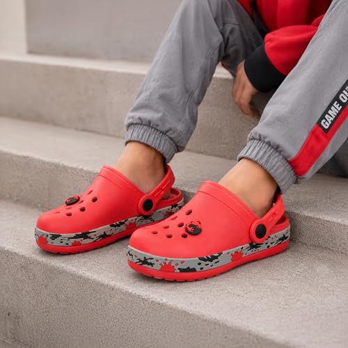 Image of URJO Splash Kid's Clogs /Sandals with Adjustable Back Strap Ultra Soft & Flexibility Anti Skid Comfortable Waterproof Daily Mules Clogs /Sandals Boy's & Girl's