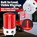 Industrial LED Rotating Warning Siren Light, Red 0–120 dB with Buzzer, 100–240V AC Wide Voltage, 4W ABS IP65 Waterproof Strobe, Bolt Mount Alarm Sign Light for Factory, Construction, Traffic