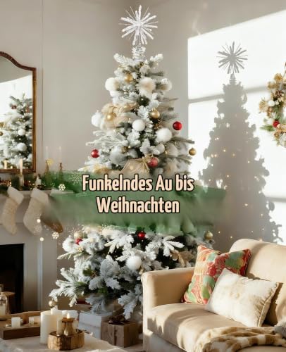 Luxspire Weihnachtsbaumspitze, beleuchteter Stern mit USB Fernbedienung, 10" klare Metall Dekoleuchte… – Ansicht 7