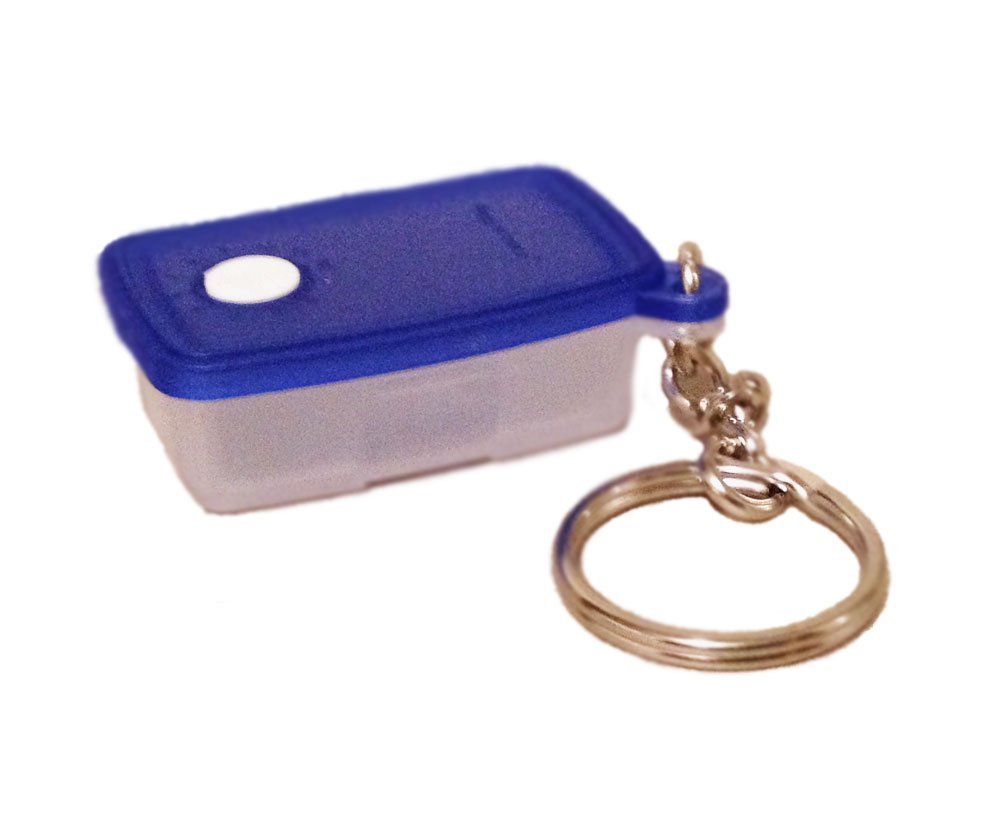 New TUPPERWARE Mini FreezeSmart Keychain Blue White