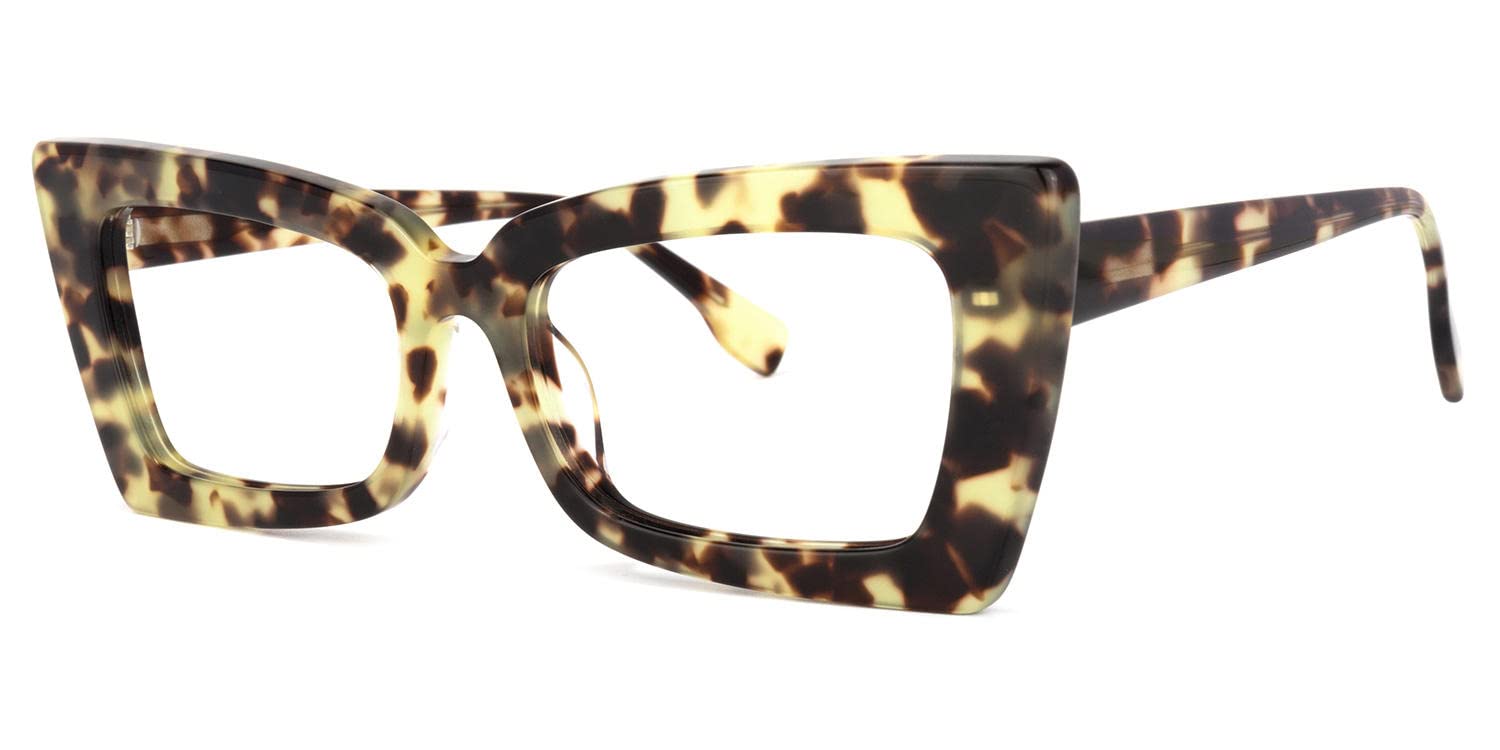 ZeeloolZeelool Retro Thick Blue Light Blocking Glasses, Acetate Rectangle Glasses Frame for Women Newell VFP0236