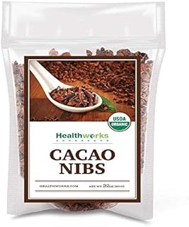 Healthworks Cacao Nibs Raw Organic (32 Ounces / 2 Pound) | Criollo Bean | Unsweetened Chocolate Substitute | Certified Organic | Keto, Vegan & Non-GMO | Antioxidant