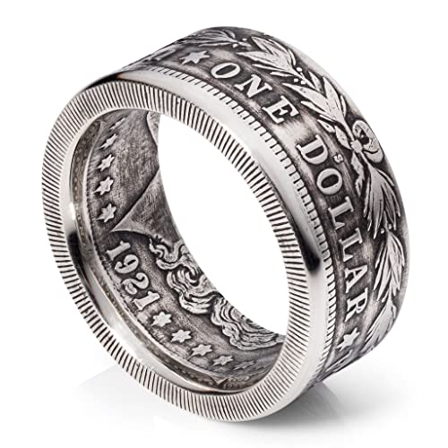 Silver Dollar Ring Handcrafted Men's Gift Silver