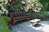 Amazinggirl Bankauflage Sitzkissen Outdoor Hollywoodschaukel Kissen 100 x 100 cm - Sitzpolster Bank Polster für Sitzbank Gartenbank und Paletten Bankkissen Indoor und Outdoorkissen Graphit