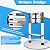 Wolec Telescoping Ladder, 8.5FT Aluminum Lightweight Portable Telescopic Ladder, Stabilizers & Wheels, Heavy Duty 330lbs Max Capacity,Extension Ladder for Roofs, RVs, Outdoor-Sliver