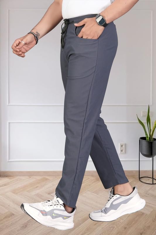 Image of HOODMASTER Men's Polyester Blend Track Pant with Drawstring Classic Style Regular Fit Solid Pattern and Standard Length | Mens Casual Daily Use Track Pants | Soft Fabric Modern Casual Track Pant