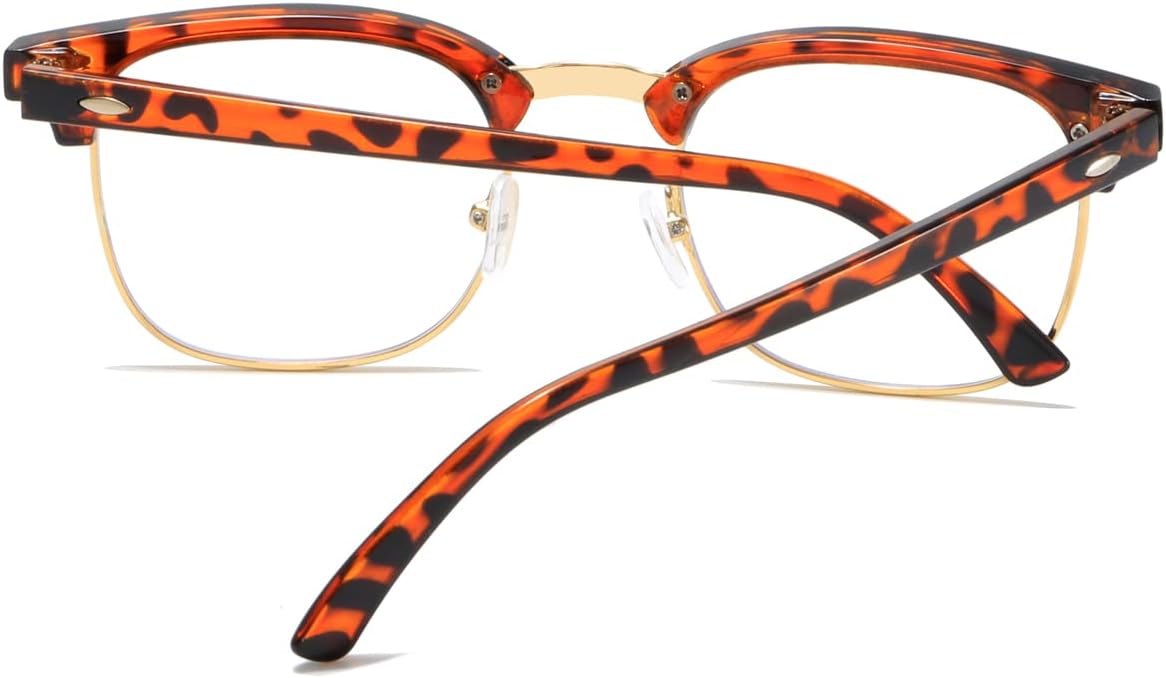 Fashion Vintage Classic Semi-Rimless Half Frame Clear Lens Glasses - Image 6