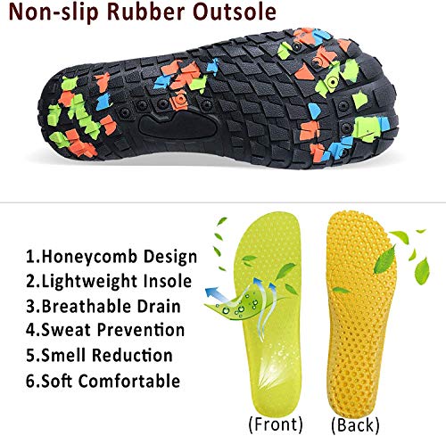 Image of MAYZERO Water Shoes Men Women Swim Surf Shoes Beach Pool Shoes Wide Toe Hiking Aqua Shoes Winter House Slippers