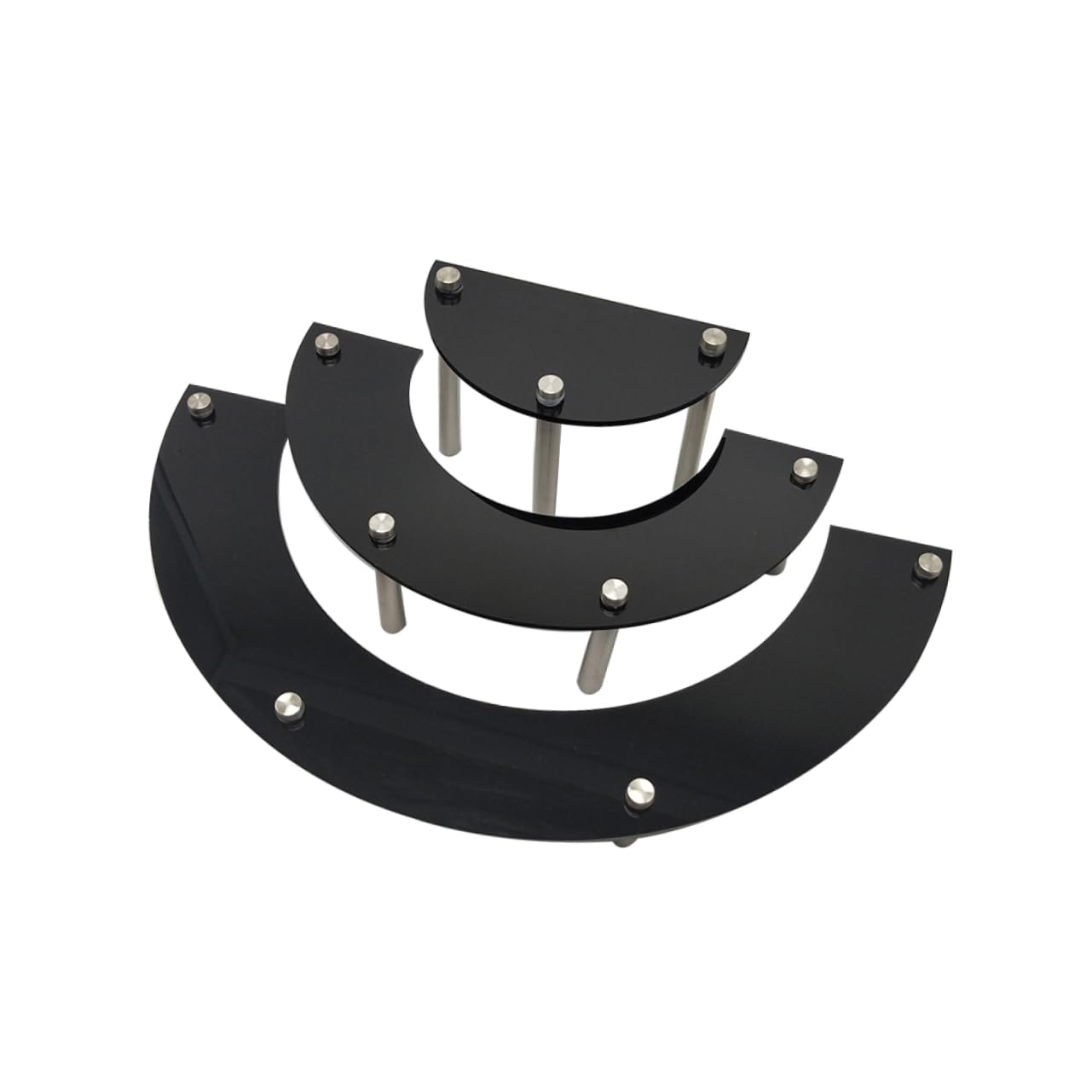 Alipis Espositore per Cupcake a 3 Livelli in Acrilico Nero