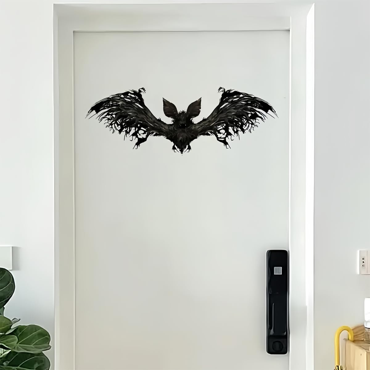 TOLOVIS Creative Bat Toilet Cover Sticker Decals,Flower leaf bird Waterproof Toilet Lid Tank Seat Decals Cistern Self-Adhesive Bathroom Wall Sticker
