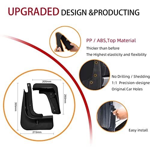 Image of Mud Flaps Kit for 2021 2022 Volkswagen VW ID.6 ID6X ID6 Mud Flap Splash Guard Accessories Front and Rear 4pcs Set