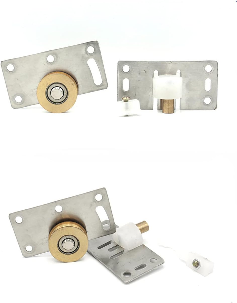 Pulegge Per Porta Del Fienile Da 2 Pezzi Per Finestra Dell'armadio Runner Per Porta Scorrevole Americana Hardware Per Binario Sospeso Rullo Scorrevole In Legno - Foto 12