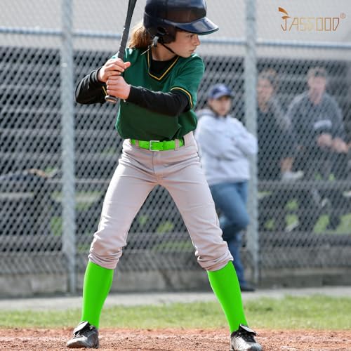 JASGOOD Baseball Belt and Socks Combo Set Adjustable Softball Belt and Socks Elastic Waist Belt for Child Youth2