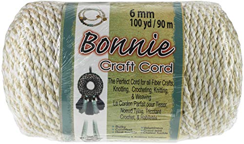 Pepperell 6mm Bonnie Macramé Craft Cord, 100-Yard, Oatmeal