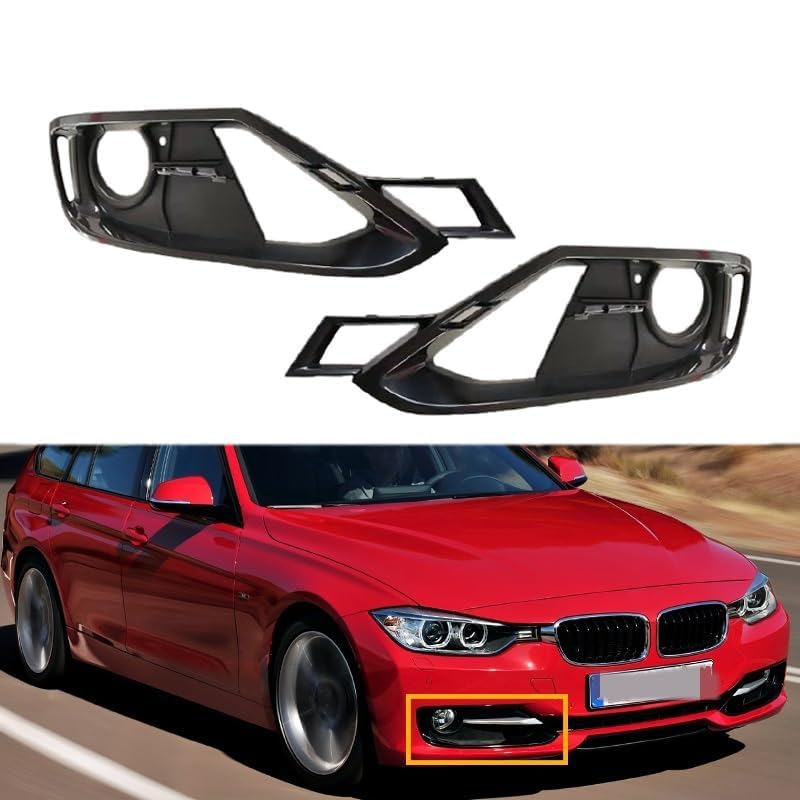LXBSXY Nebelscheinwerfer Gitter Für BMW F30 F31 - Schwarz ABS